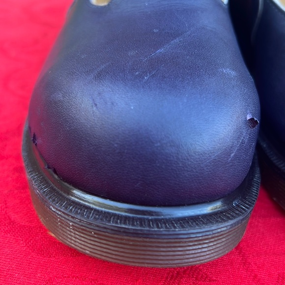 🏴 Vintage MIE Dr. Martens Purple Steel Toe Chunky Mary Jane UK 6 - Picture 17 of 17